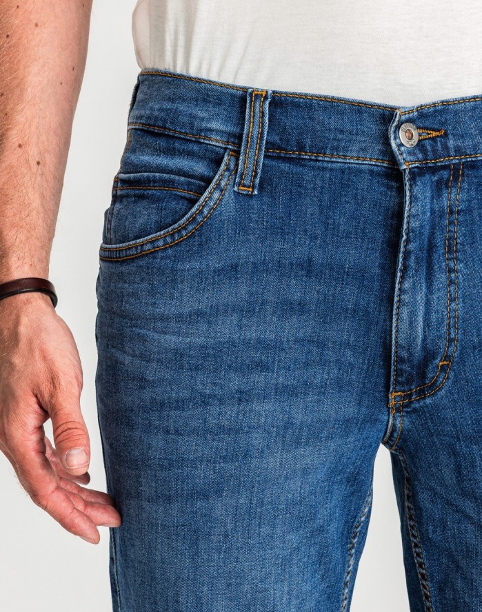 Męskie Spodnie Jeansowe Mustang Style Tramper Straight Denim Blue 1017121 5000 782