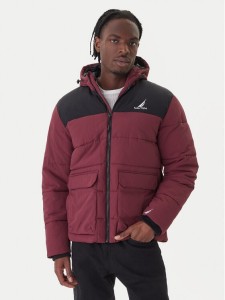 Nautica Kurtka zimowa Pocatello FZ Coat N1T04061 Bordowy Regular Fit
