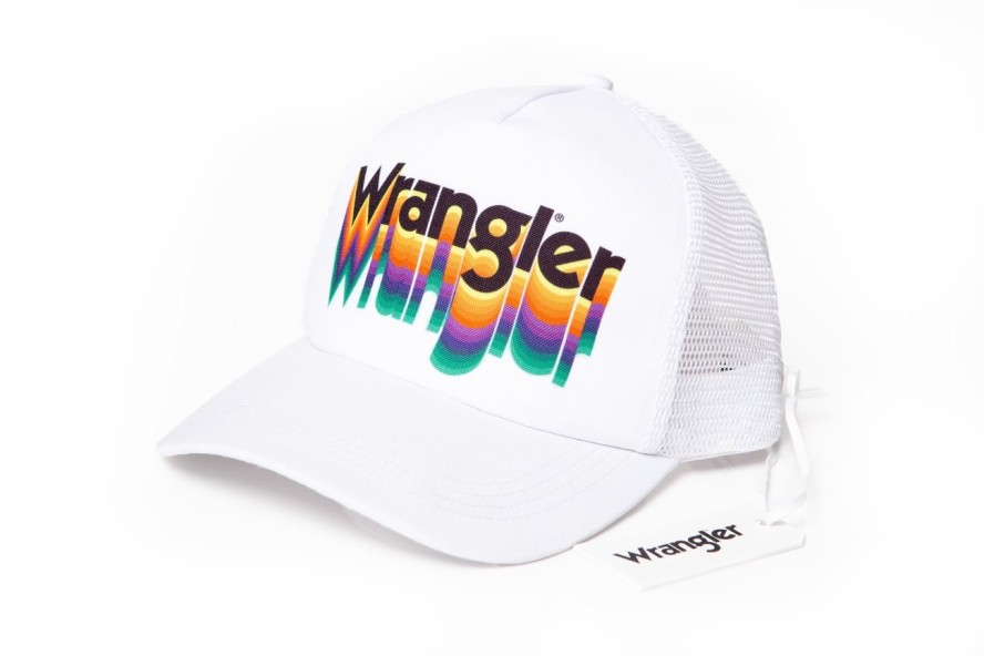 MĘSKA CZAPKA Z DASZKIEM WRANGLER TRUCKER CAP WHITE W0M36U512 112125683