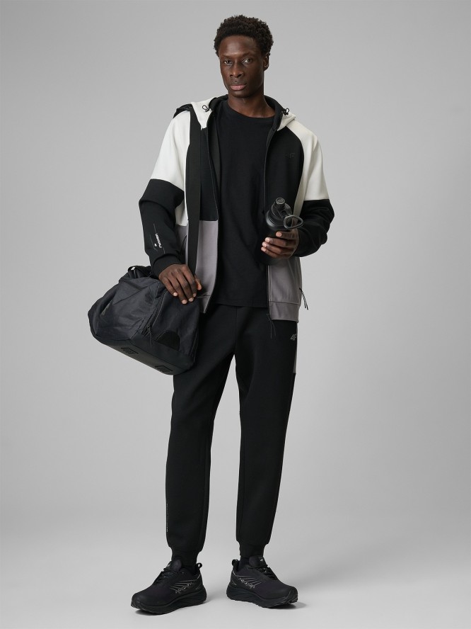 4F Bluza dresowa regular z kapturem męska - multikolor XL