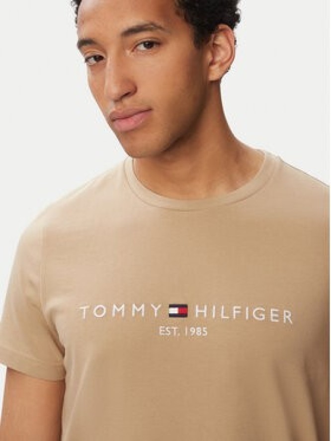 Tommy Hilfiger T-Shirt Logo Tee MW0MW11797 Beżowy Regular Fit