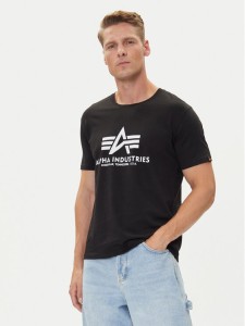 Alpha Industries T-Shirt Basic T-Shirt 100501 Czarny Regular Fit