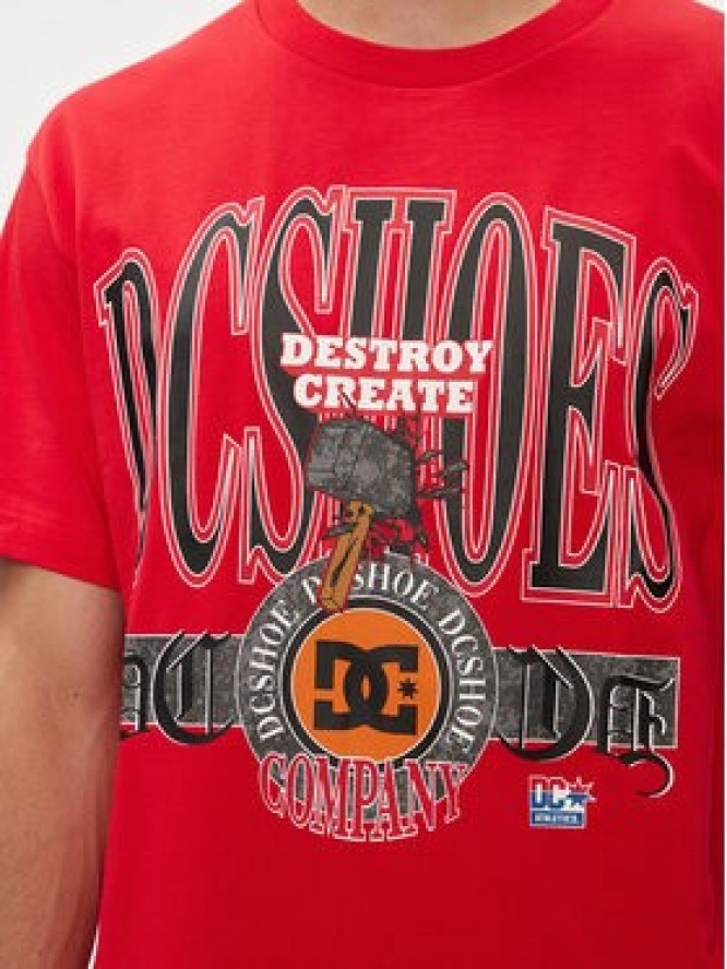 DC Shoes T-Shirt Shy Town Hss ADYZT05345 Czerwony Regular Fit