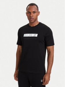 EA7 Emporio Armani T-Shirt 7M002415 AF10375 MC001 Czarny Regular Fit
