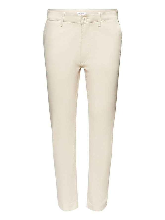 ESPRIT Spodnie chino w kolorze beżowym rozmiar: W36/L32
