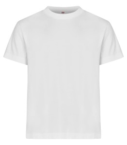 clique Over-T Oversize T-shirt z bawełny ring-spun – White