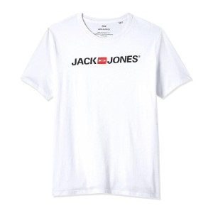 Koszulka z krótkim rękawem Męska Jack & Jones 12137126 Biały