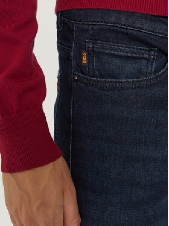 Boss Jeansy Delaware 50524018 Granatowy Slim Fit