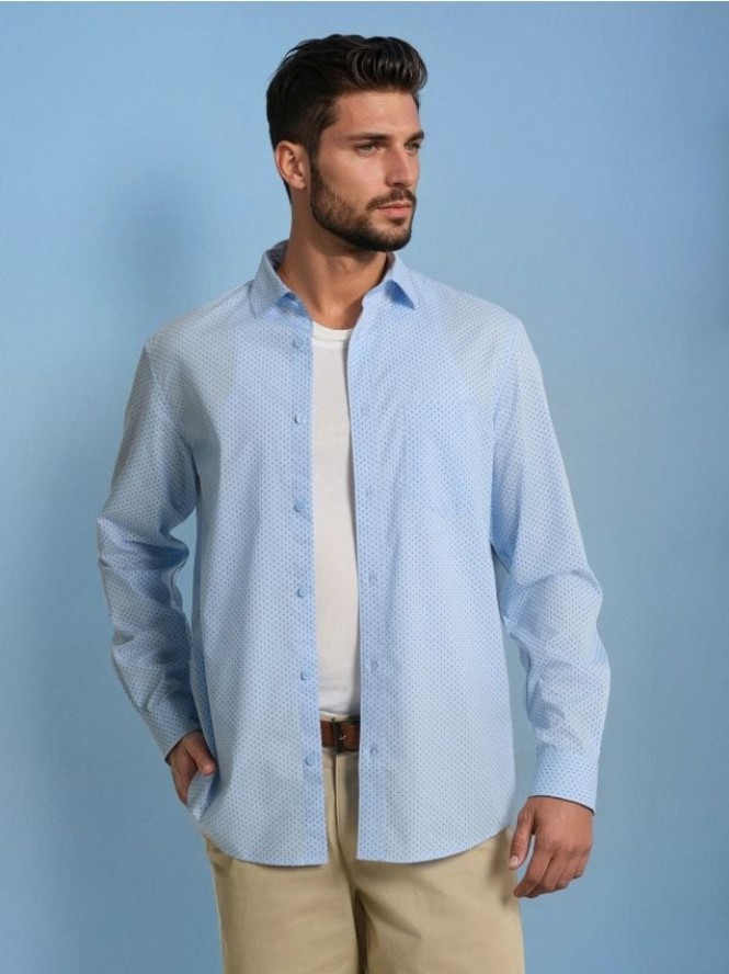 Koszula regular fit - błękitny