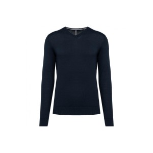 Ekologiczny sweter z dekoltem w szpic Kariban