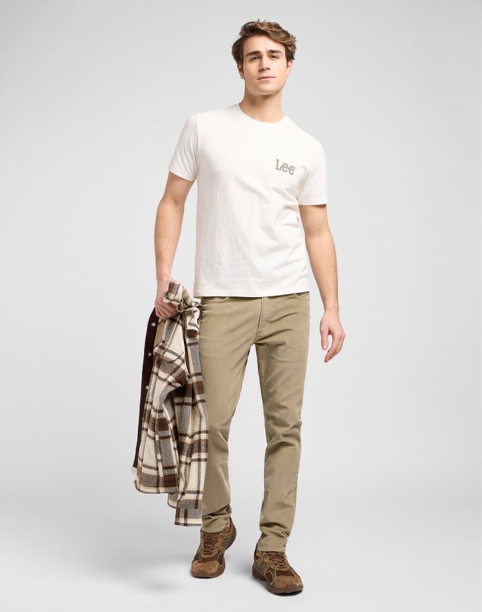MĘSKA KOSZULKA LEE MEDIUM WOBBLY LEE TEE ECRU 112370504