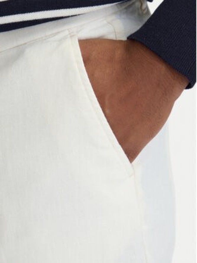 Tommy Hilfiger Chinosy Denton MW0MW42337 Biały Straight Fit