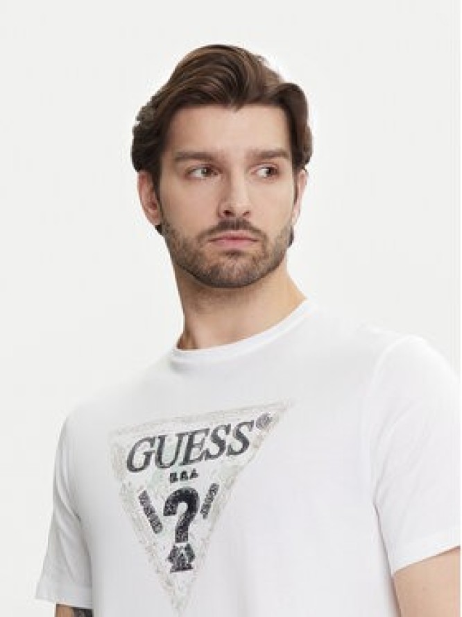 Guess T-Shirt M5YI15 I3Z14 Biały Regular Fit