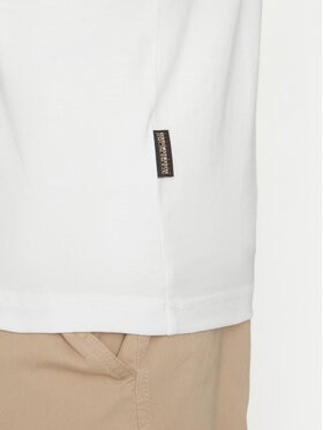 Napapijri T-Shirt Kasba NP0A4HQQ Biały Regular Fit