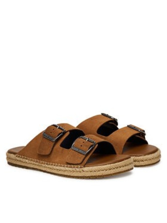 Tommy Hilfiger Espadryle Flex Jutte Hilfiger Suede Sandal FM0FM05503 Brązowy