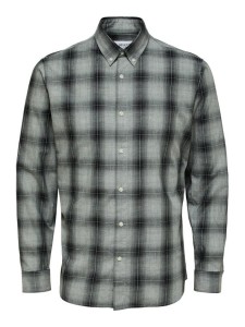 Selected Homme Koszula Theo 16087696 Szary Slim Fit