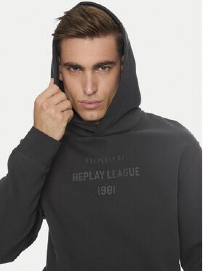 Replay Bluza M6969 .000.23736P Czarny Relaxed Fit