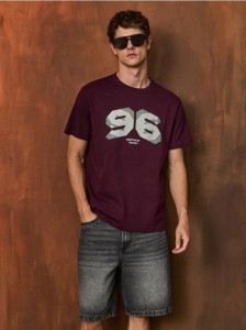 Koszulka z krótkim rękawem - bordowy