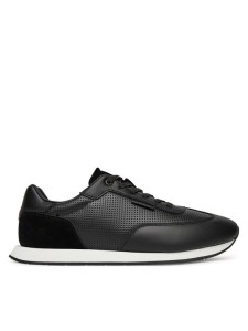Calvin Klein Sneakersy Low Prof Runn Laceup Perf Lth HM0HM01871 Czarny