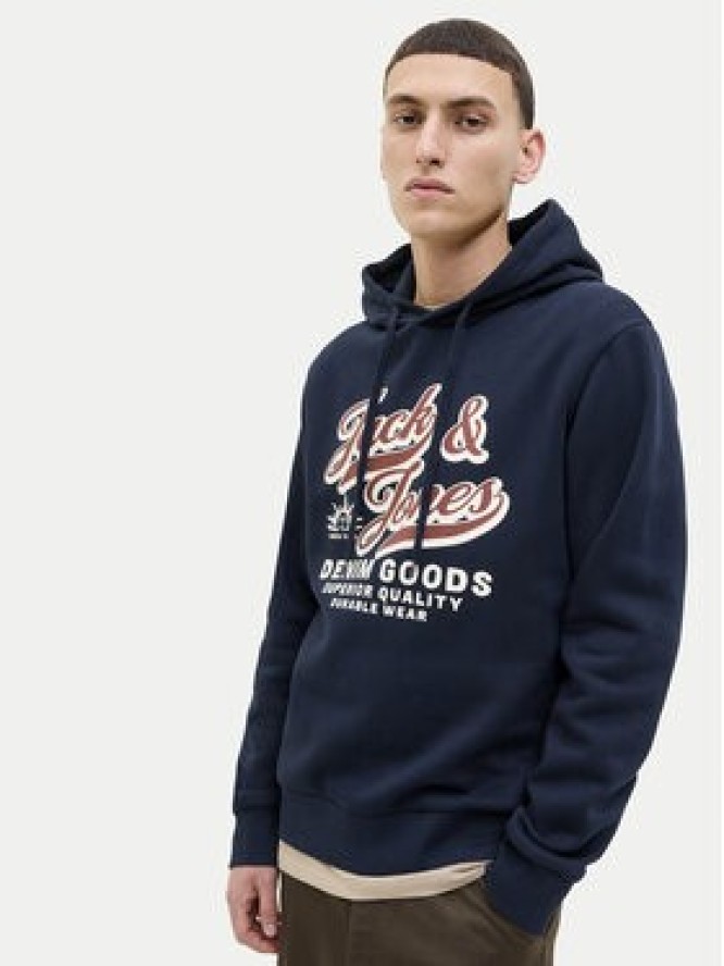 Jack & Jones Bluza Logo 12279649 Granatowy Regular Fit