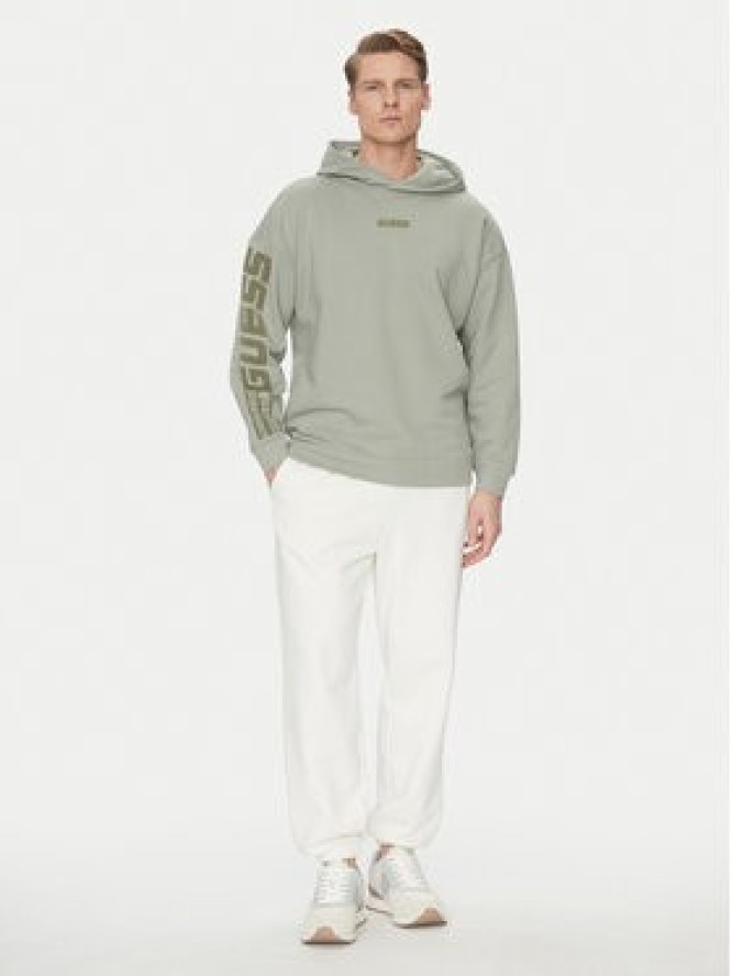 Guess Bluza Z4BQ03 KAIJ1 Zielony Regular Fit