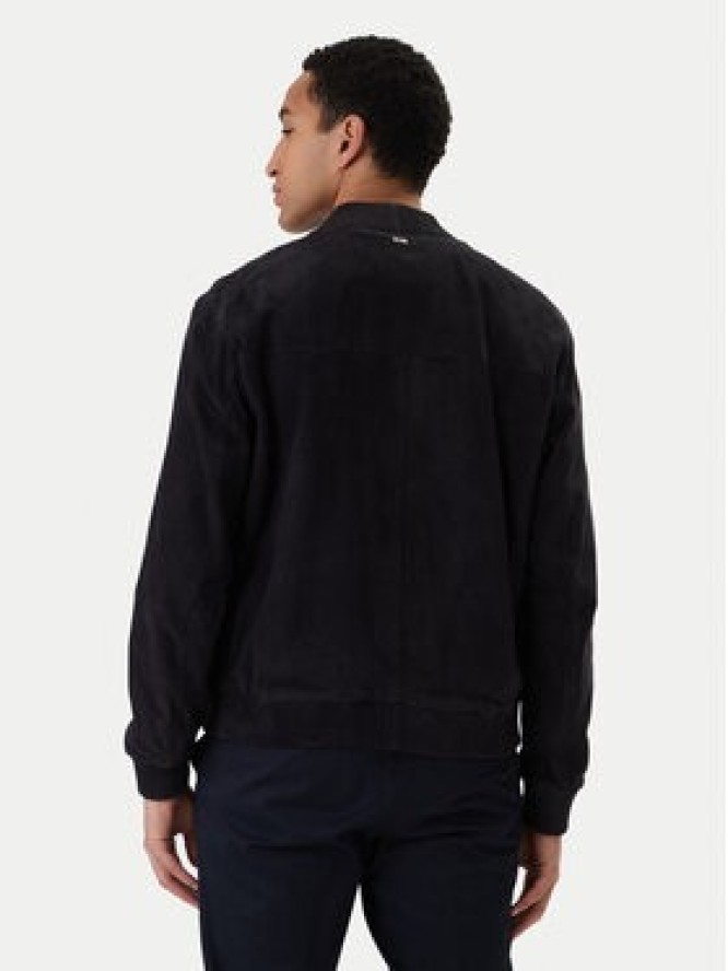 BOSS Kurtka skórzana H-Muller 50543213 Granatowy Regular Fit