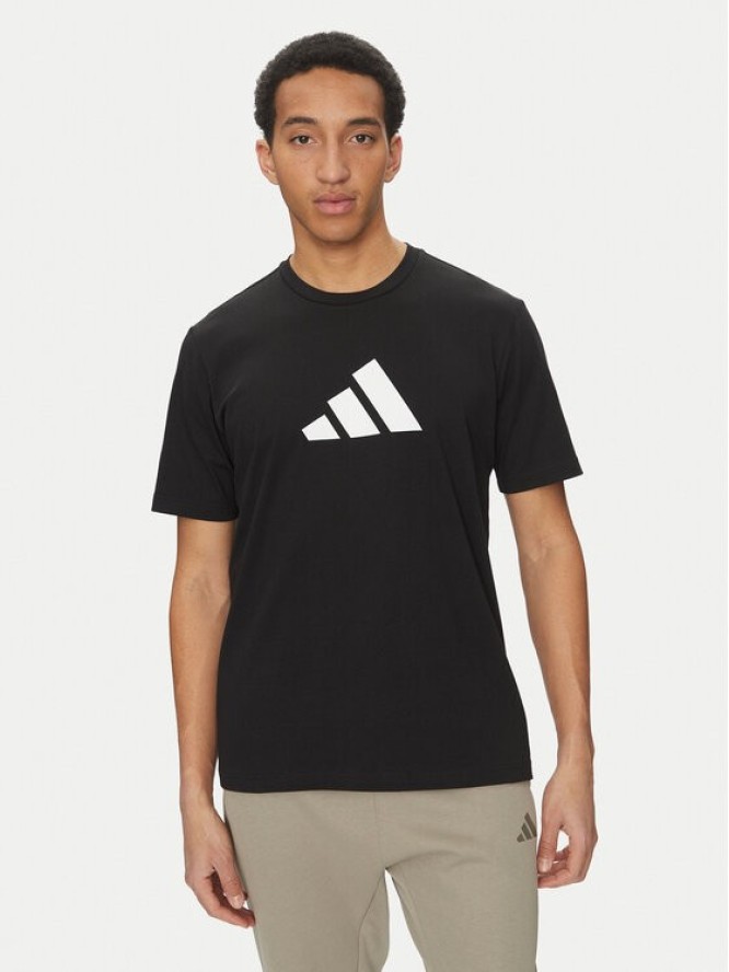 adidas T-Shirt Future Icons 3 Bar Logo JI8770 Czarny Regular Fit