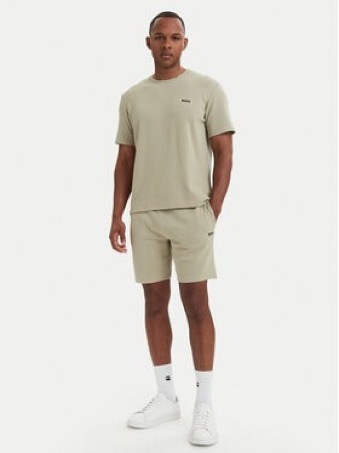 BOSS T-Shirt Waffle 50535891 Zielony jasny Regular Fit
