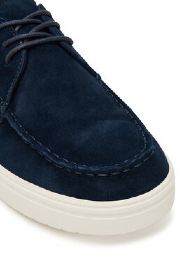 Tommy Hilfiger Półbuty Casual Suede Stitch Toe Hybrid FM0FM05707 Granatowy