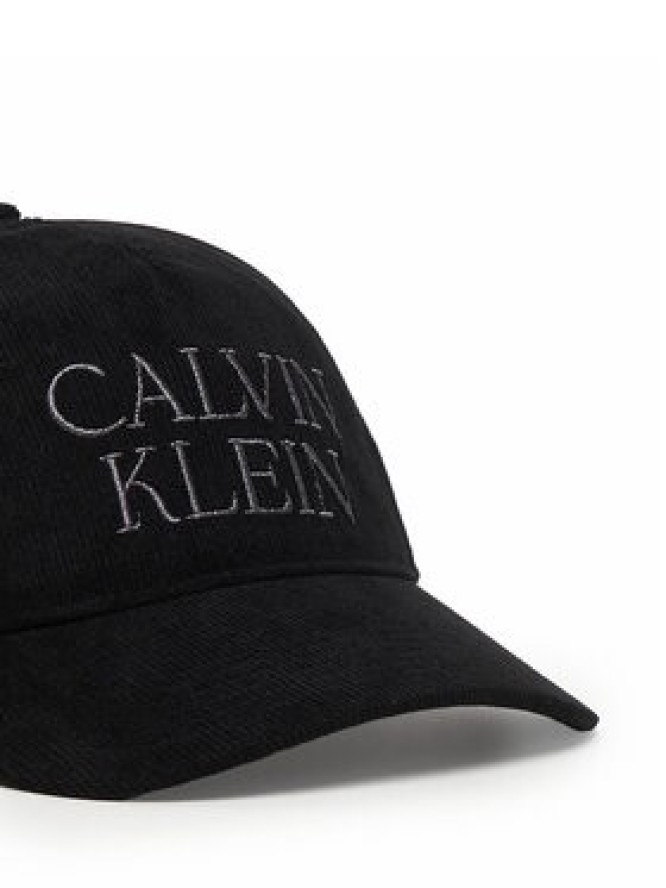 Calvin Klein Czapka z daszkiem Corduroy Graphic 5 Panel Cap LV04D5064G Czarny