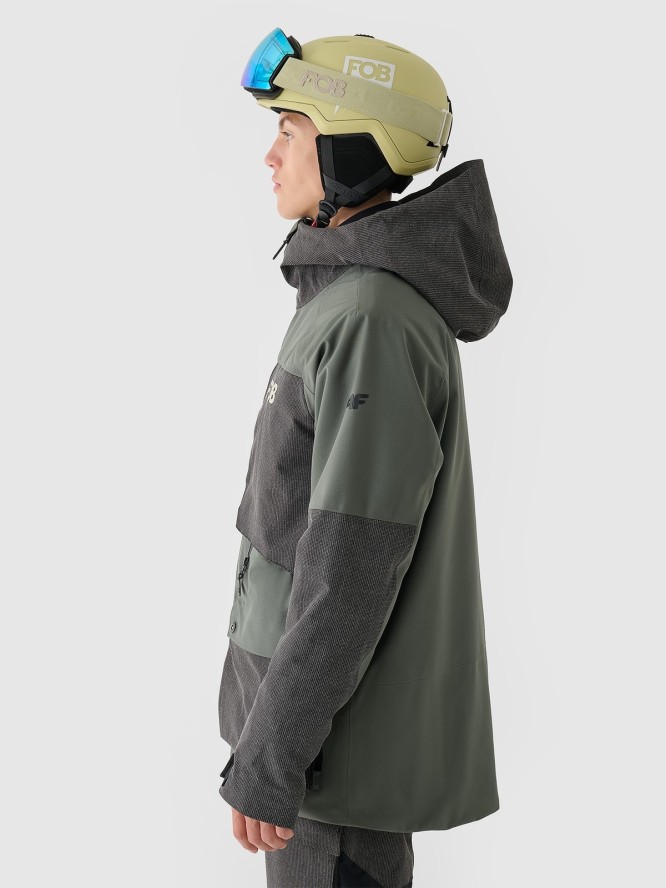 4F Kurtka snowboardowa membrana 10000 męska - oliwkowa/khaki 3XL