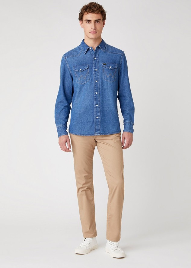 MĘSKA KOSZULA JEANSOWA WRANGLER 27MW 2YEAR W5MSLW922 112130247