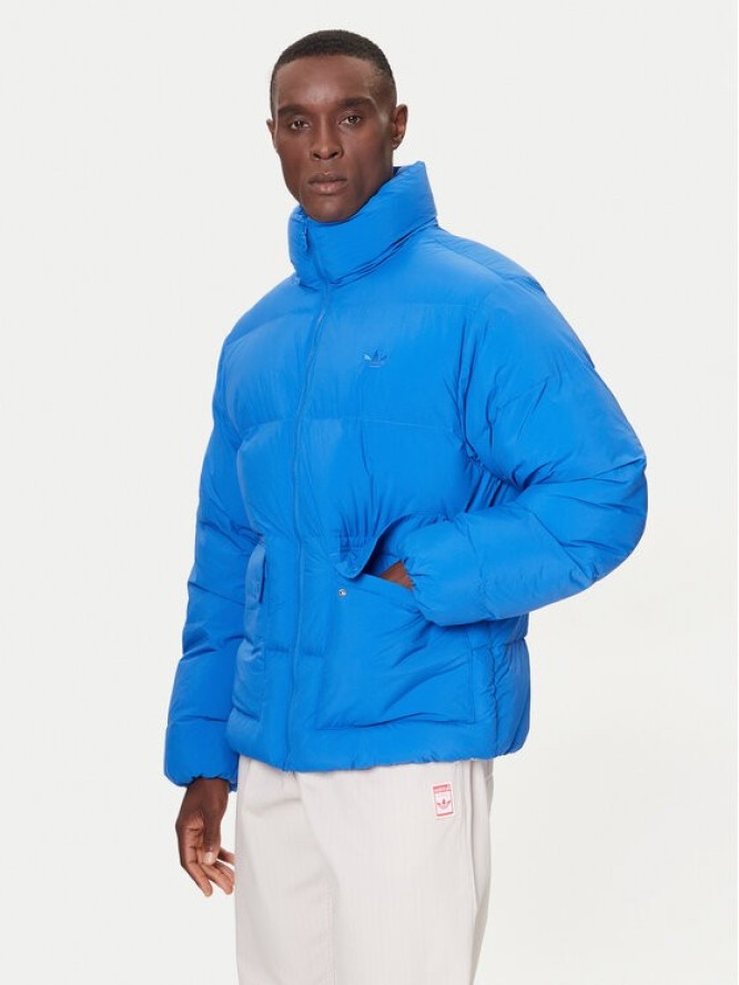 adidas Kurtka zimowa JX4088 Niebieski Slim Fit