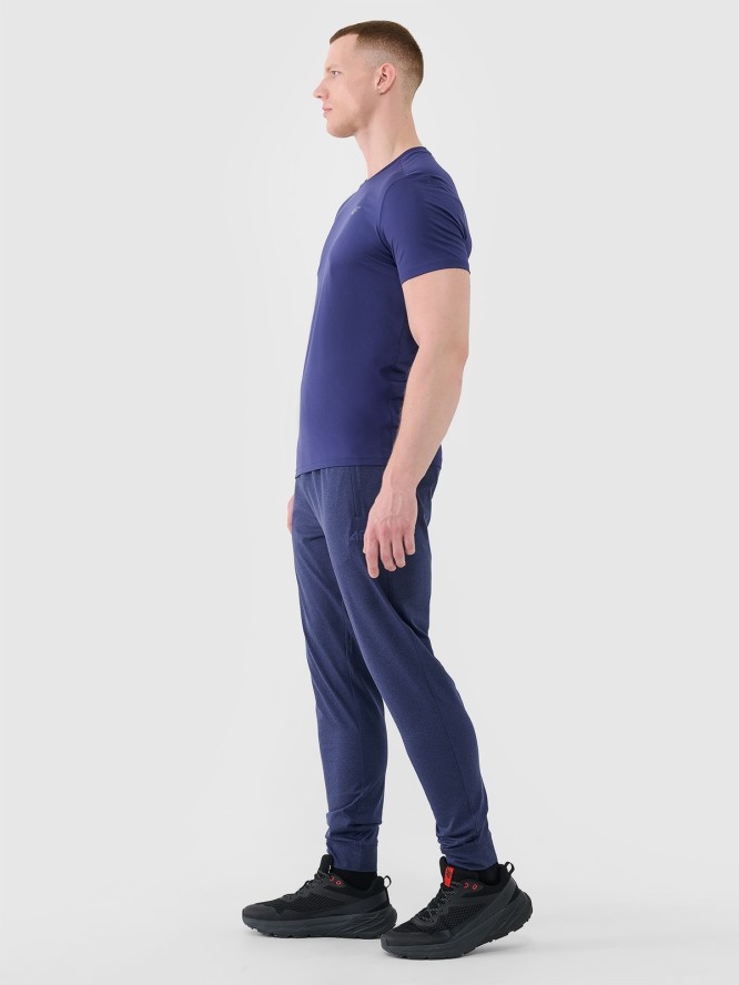 4F Spodnie treningowe szybkoschnące męskie - granatowe L