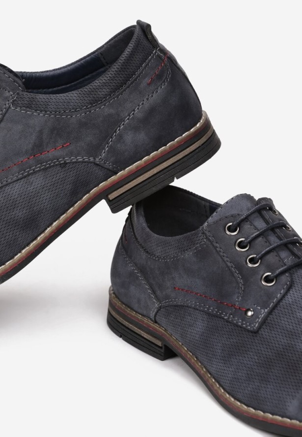 Granatowe Półbuty Delovien