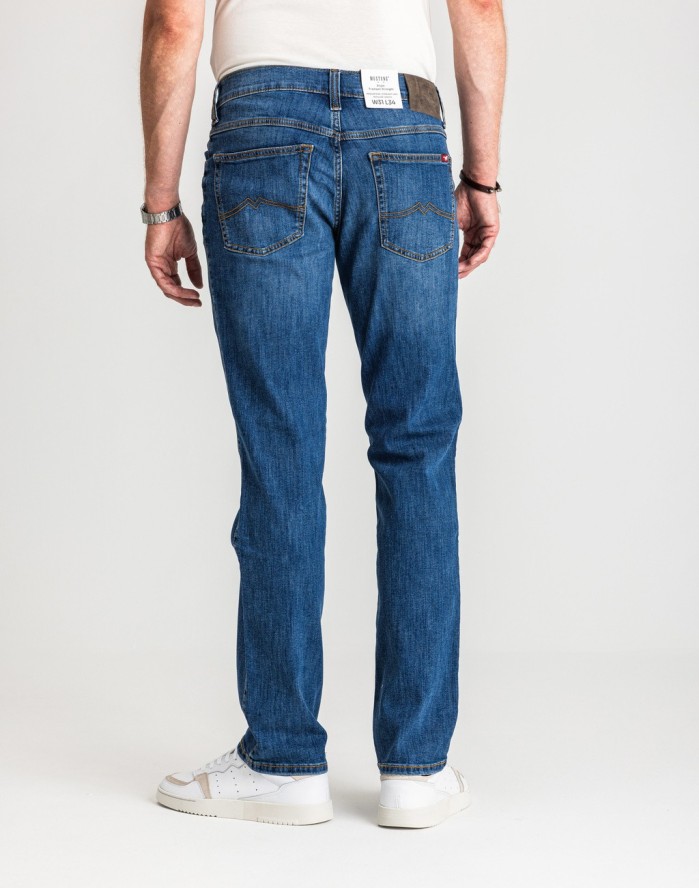 Męskie Spodnie Jeansowe Mustang Style Tramper Straight Denim Blue 1017121 5000 782