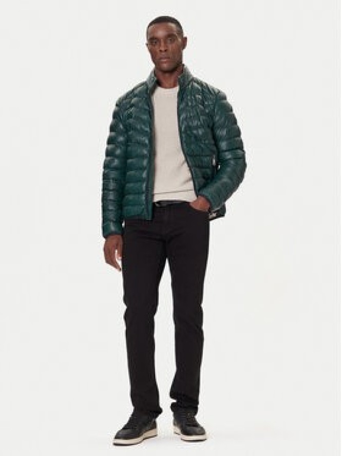 Milestone Kurtka skórzana MSHendrik 531040 60710 Zielony Regular Fit