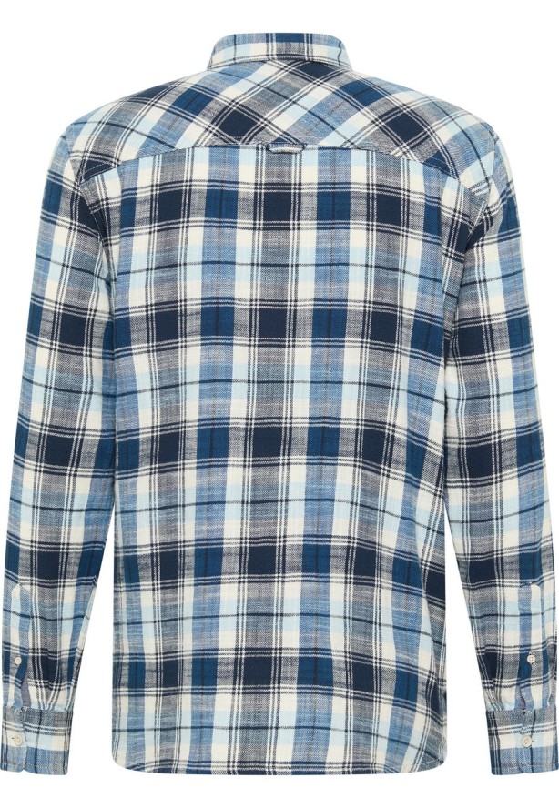 Męska Koszula MUSTANG Eastbridge Multicheck Blue 1014768 12552