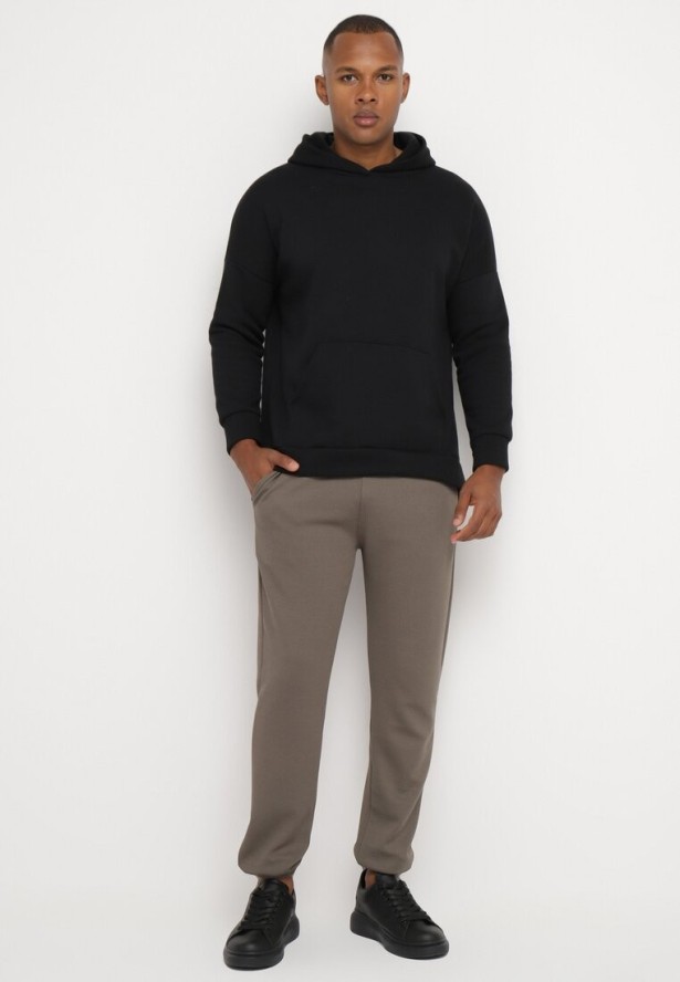 Zielone Spodnie Dresowe z Bawełną i Sznurkami Arlania