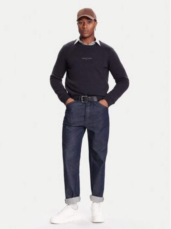 Tommy Jeans Sweter DM0DM22097 Granatowy Regular Fit