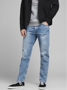 Jack & Jones Jeansy Chris 12193398 Niebieski Relaxed Fit