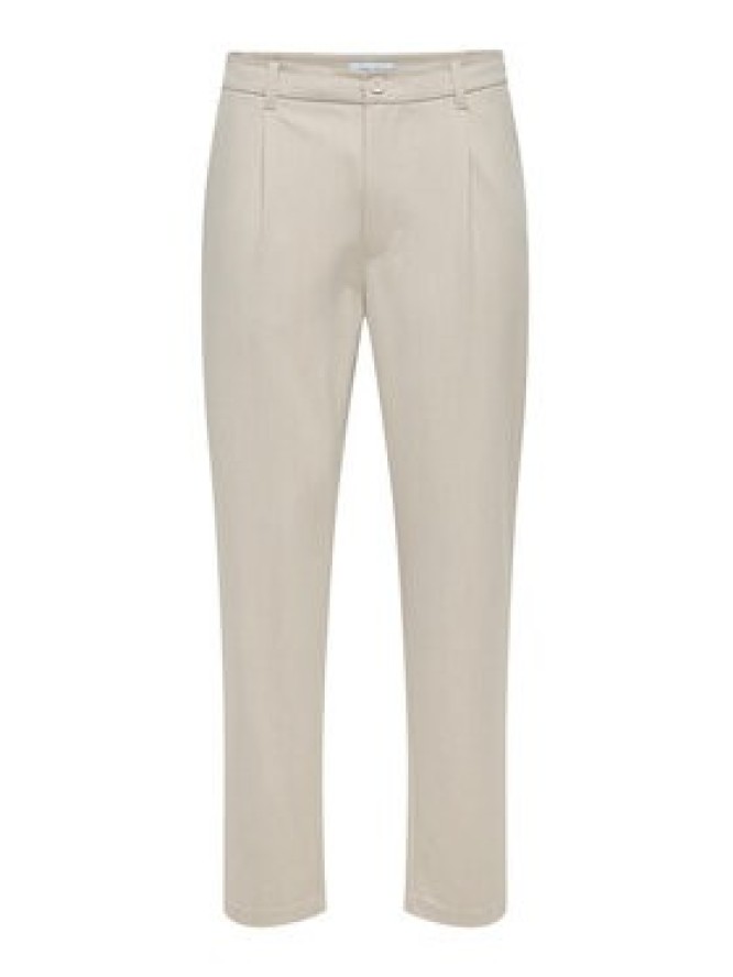 Only & Sons Chinosy Lou 22031615 Beżowy Tapered Fit