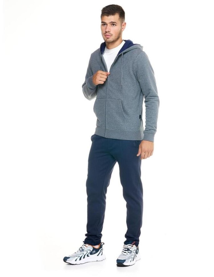 Męska bluza Leone z kapturem i zamkiem błyskawicznym Lifestyle