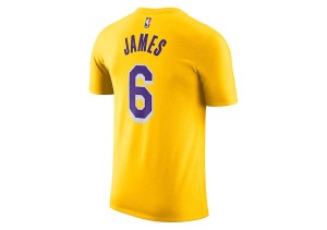 Koszulka męska nike nba los angeles lakers lebron james 6 tee amarillo