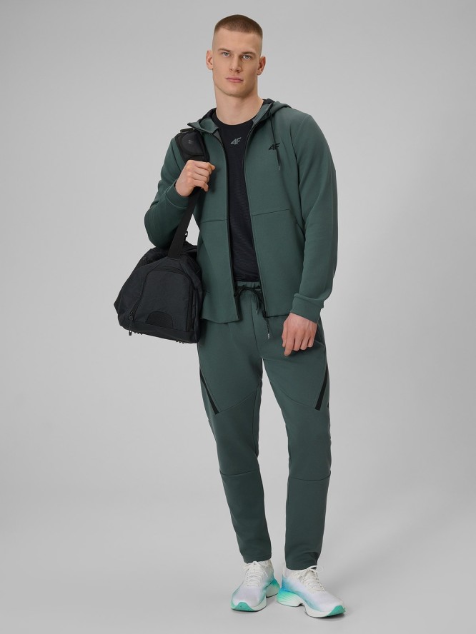 4F Bluza treningowa regular z kapturem męska - szara S