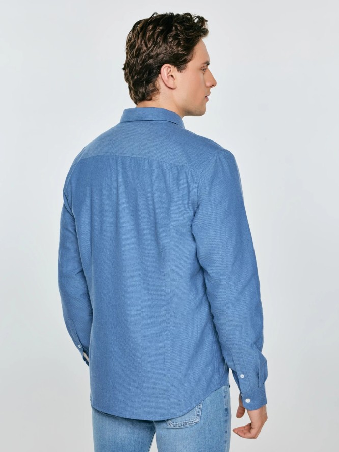 Koszula męska bawełniana niebieska Frankinison 400