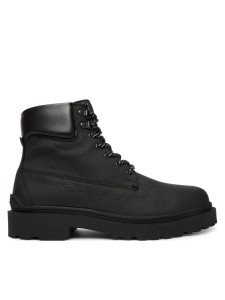 Tommy Jeans Trzewiki Tjm Lace Up Boot Leather EM0EM01629 Czarny