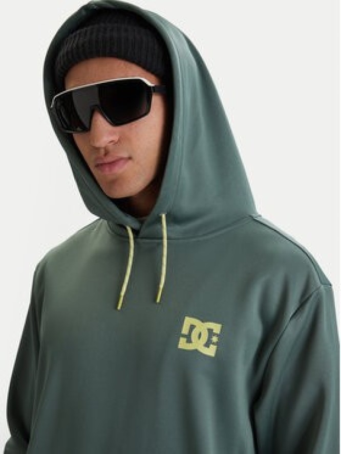 DC Shoes Bluza Twisted ADYFT03443 Zielony Regular Fit