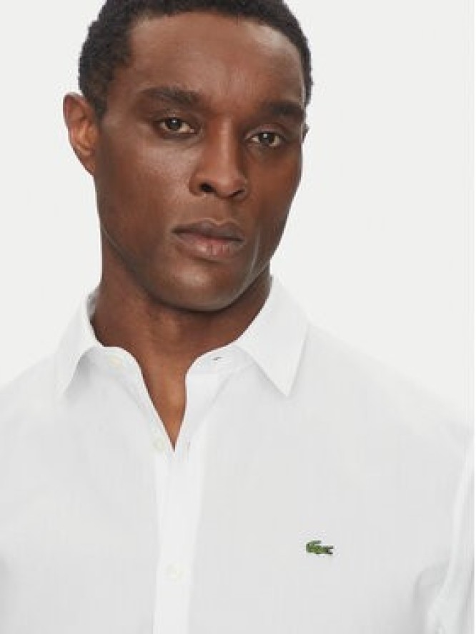 Lacoste Koszula CH5620 Biały Slim Fit