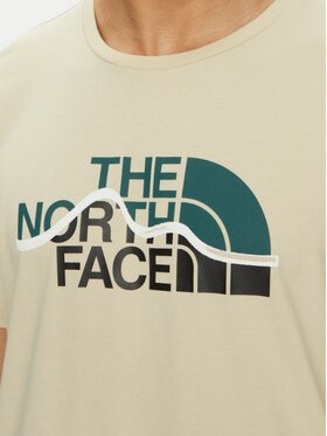 The North Face T-Shirt Mountain Line NF0A87NT Beżowy Regular Fit